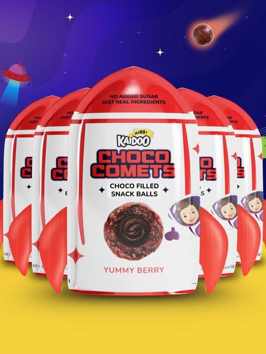 Choco Comets Yummy Berry 6 Pack – Chocolate Filled Snack Balls