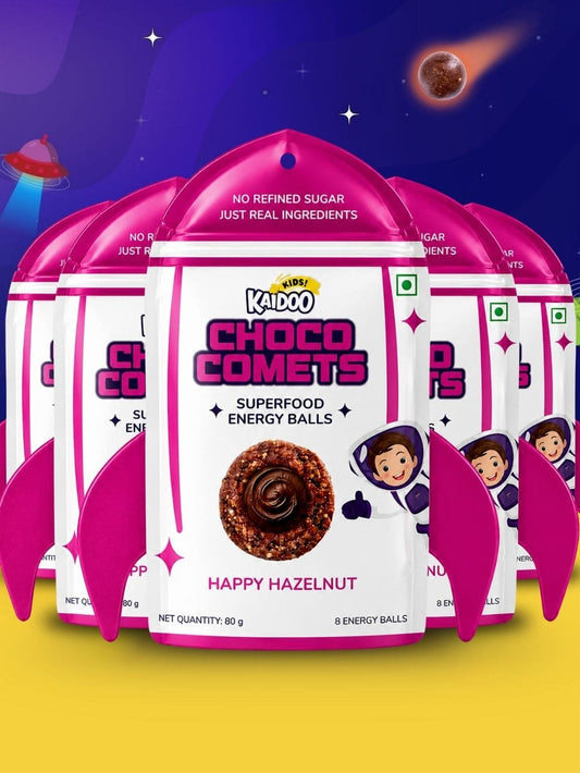 Choco Comets Happy Hazelnut 6 Pack – Chocolate Filled Snack Balls
