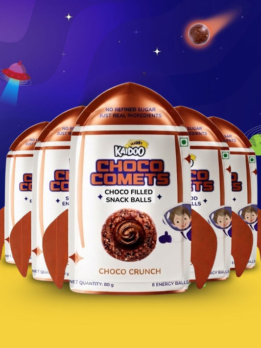 Choco Comets Choco Crunch 6 Pack – Chocolate Filled Snack Balls